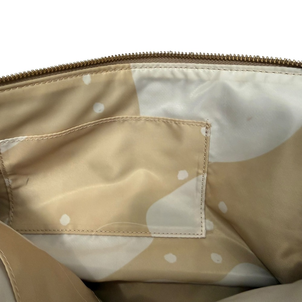 Alf the Label Leather Clutch Bag Grande Taupe Pebbled Gold Ring Ripple Carabiner - Picture 8 of 14